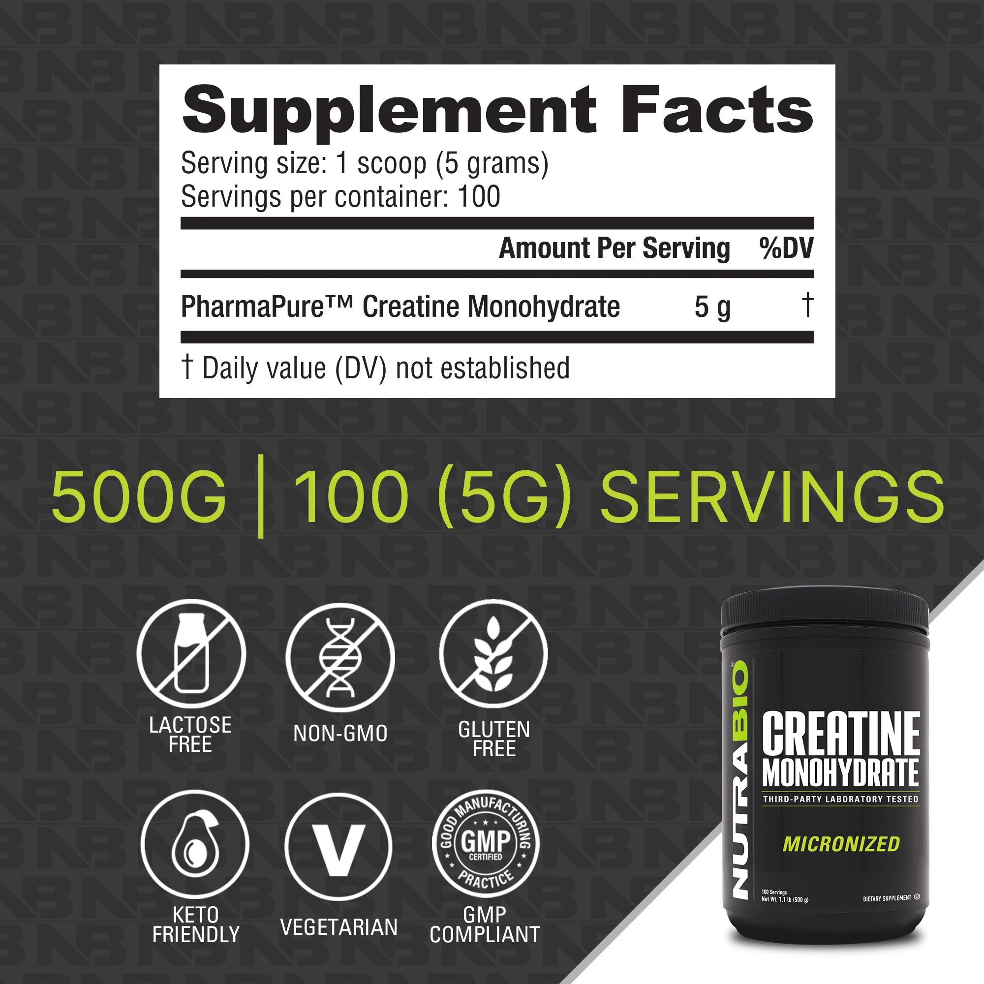 Nutrabio Creatine Monohydrate