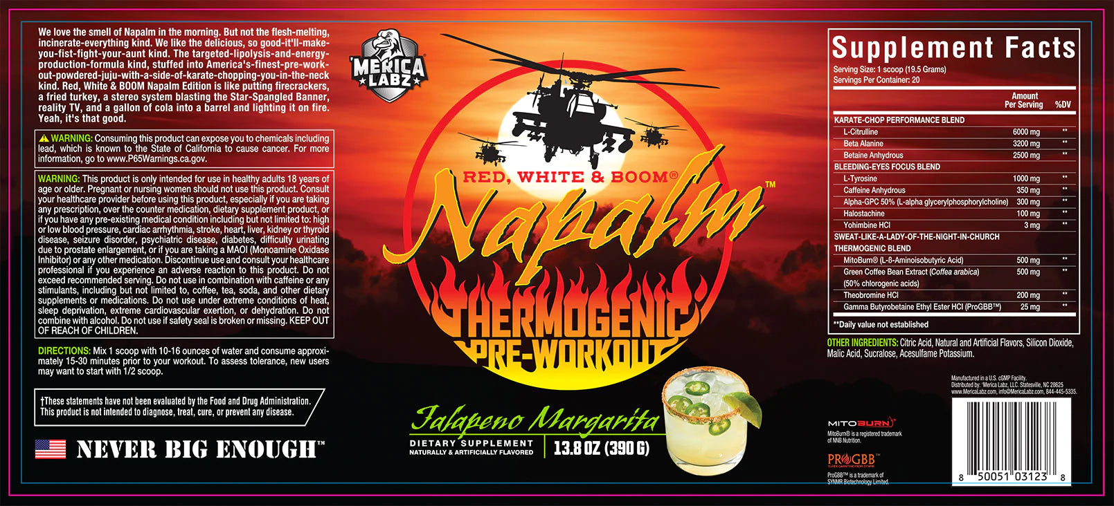 Napalm thermogenic pre workout