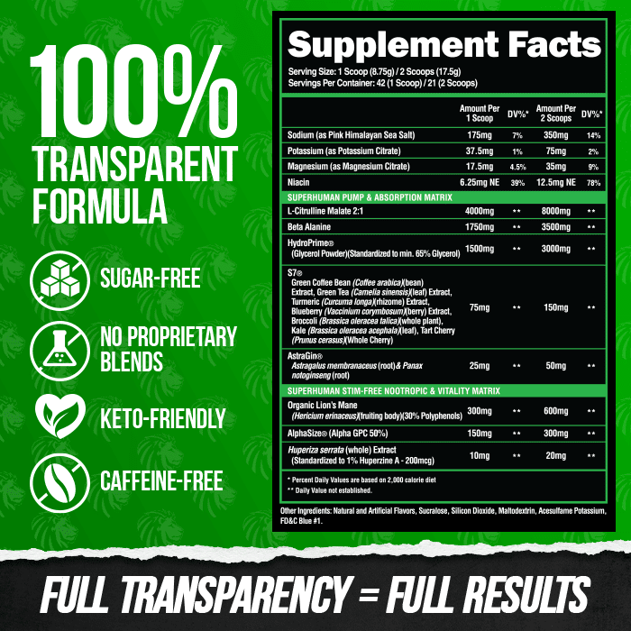Alpha Lion Super Human Pump Stim-Free