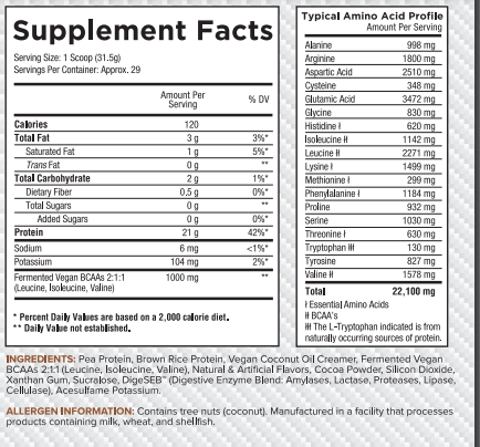 Core Nutritionals Gourmet Vegan Protein