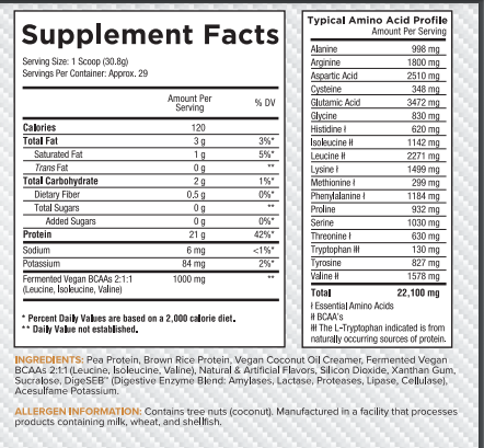 Core Nutritionals Gourmet Vegan Protein