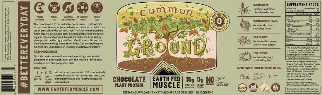 Earth Fed Muscle Vegan Protein Common Ground