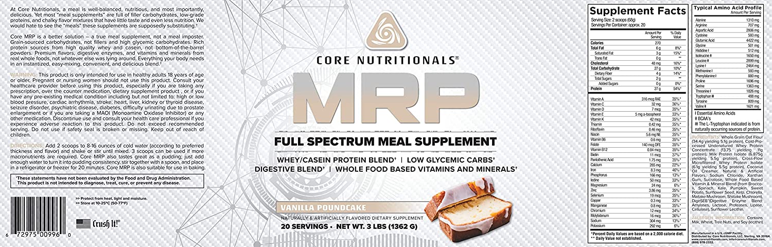 Core Nutritionals MRP